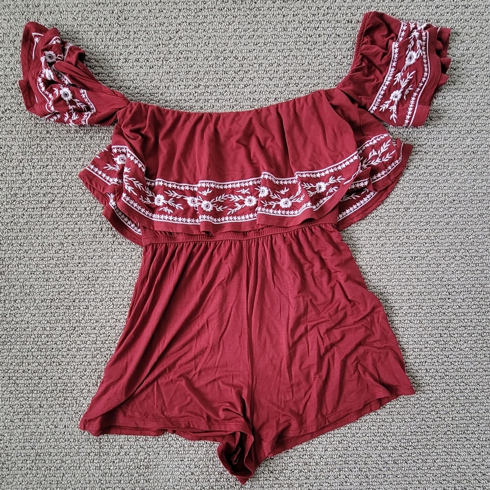 American Eagle Outfitters Red Romper Medium